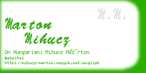 marton mihucz business card